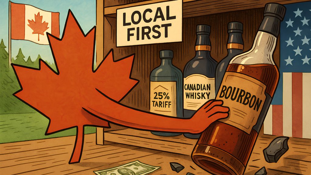 When Shelves Turn Political: U.S. Spirits Vanish in Canada as Tariff War Escalates